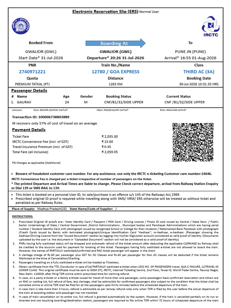 Train ticket | PDF | Passenger | Identity Document