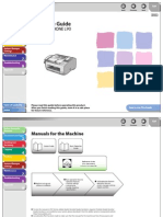Reference Guide: Before Using The Machine Document and Paper
