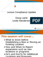 Session #6: School Compliance Update Doug Laine Linda Henderson
