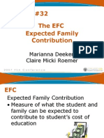Session #32 The Efc Expected Family Contribution: Marianna Deeken Claire Micki Roemer