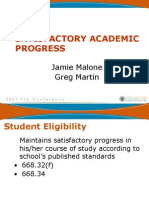 Satisfactory Academic Progress: Jamie Malone Greg Martin