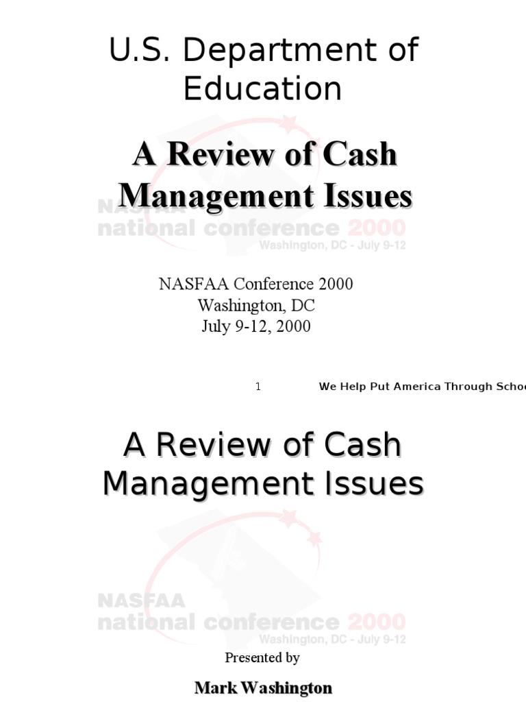 Cash Management in Title IV Programs | PDF | Finance & Money Management ...