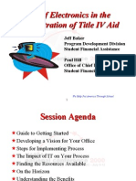 Use of Electronics in The Administration of Title IV Aid