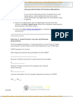 Exercise 1: Discretionary Verification File Review Worksheet Instructions