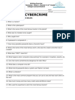 Cybercrime: Writing Exercise English 3 Semester / Book 1: Rocket V 11 Grade Colegio Leonard Eulerd