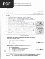 Psle Science 2024 & Marking Key WP | PDF