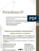 Periodismo IV Por Qué Interpretar