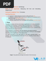 Manual Practica Measuring Cell Size and Calculating Magnification ...