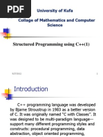 Structured Programming Using C++ (1) : University of Kufa Collage of Mathematics and Computer Science