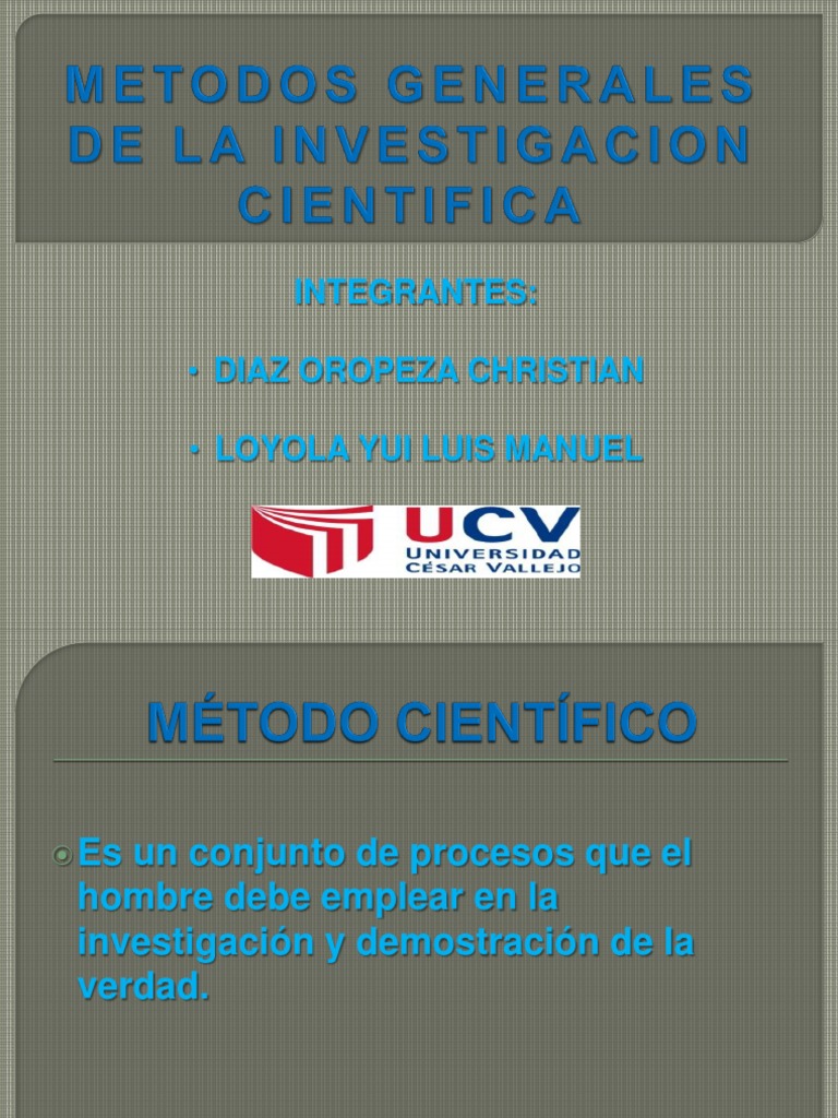Metodos Generales de La Investigacion Cientifica