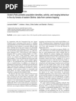 Download Maffei Et Al 2005 - Ocelot Population Densitie Activity And Ranging Behavior in the Dry Forest of Eastern Bolivia - Data From Camera Trapping by cazucco SN10749774 doc pdf