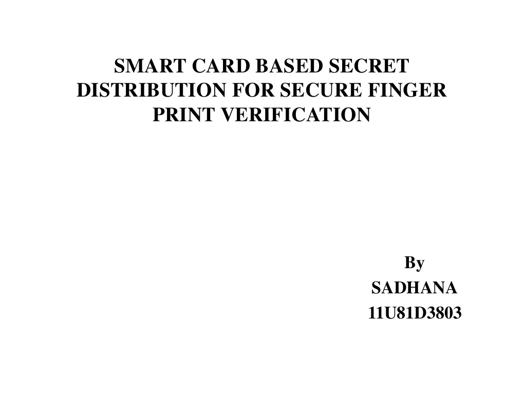 Smart Card Fingerprint Verification System | PDF