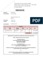 Domain registration invoice