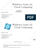 Windows Azure ile Cloud Computing Uygulamaları