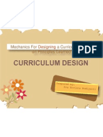 Mechanics For A Curriculum Based On Principles Learned: Designing