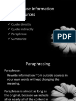 Presentasi (Paraphrase and Summary)