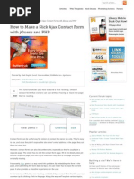 How to Make a Slick Ajax Contact Form With jQuery and PHP