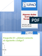 Algunas Dudas Acerca de Excepciones