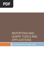 Reporting and Query Tools and Applications