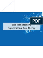 Site Management - Environmental and Behavior Theory