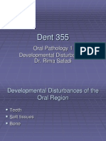 Dent 355 Rima Developmental Disturbances of the Oral Region All