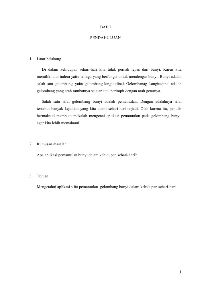 Makalah Fisika Aplikasi Gelombang Bunyi Di Kehidupan Sehari Hari