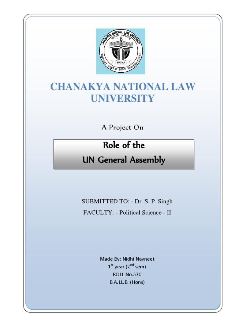 Role of UN General Assembly | PDF | United Nations General Assembly ...