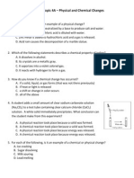 Re-Test - 4a - Physical and Chemical Changes