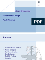 Einführung in Software Engineering: 8. User Interface Design