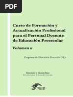 Curso de Formación y Actualizacion Profesional Para El Personal Docenrte de Educ Preesclar Vol 2