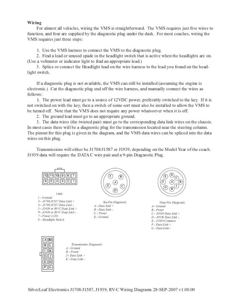 J1708J1939 Plug Pinout PDF