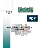 FATSDS002 Ramo 33, Subsidios y Reglas de Operacion