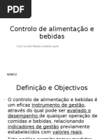 Controlo de alimentação e bebidas