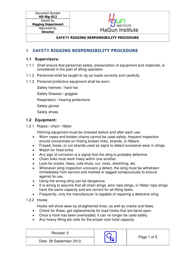Rigging JSA Safety | PDF | Crane (Machine) | Rope