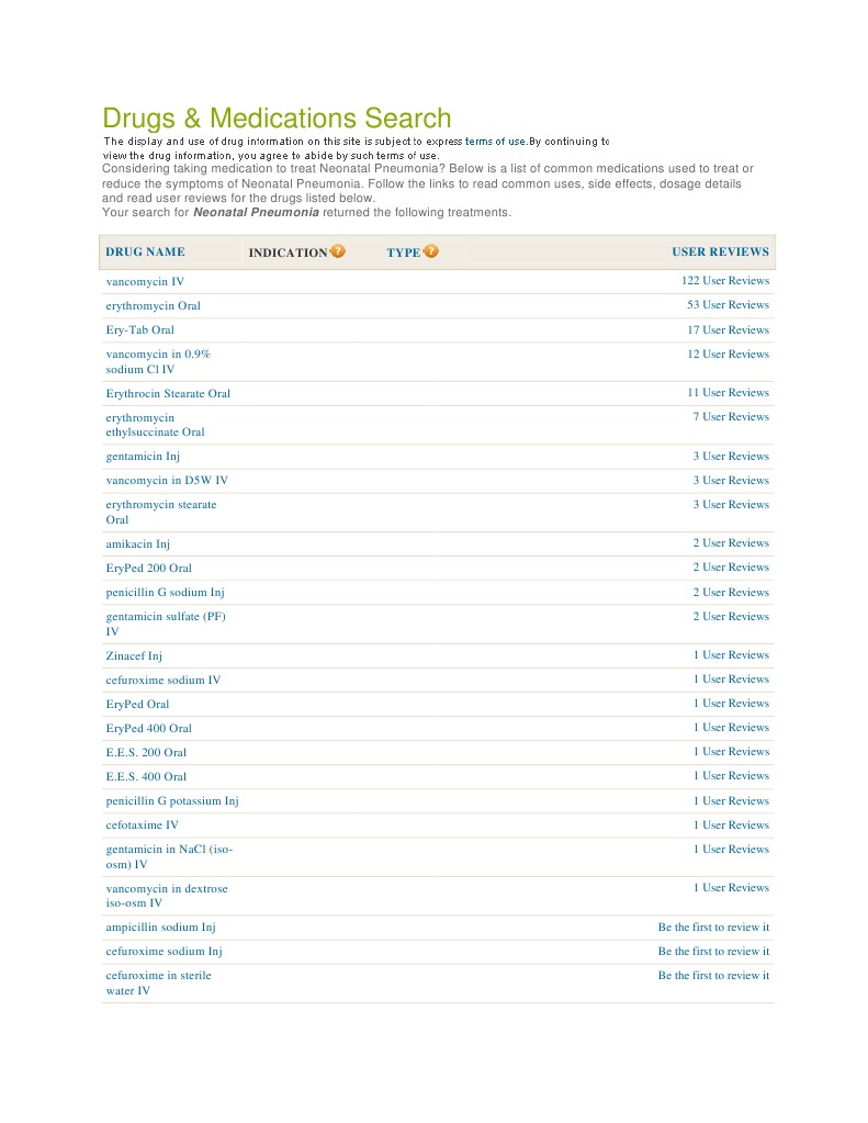 Drugs & Medications Search: Drug Name Type User Reviews | PDF
