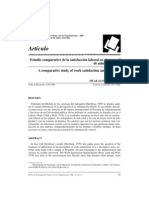 Estudio comparativo de la satisfacción laboral en el personal