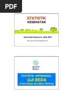 Statistik Kesehatan - Uji Beda T-Test Bebas+ Mann Whitney