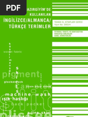 Tekstil Ve Hazir Giyim De Kullanilan Turkce Ingilizce Almanca Terimler