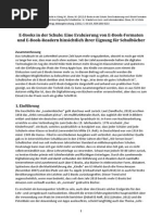 Download E-Books in der Schule Eine Evaluierung von E-Book-Formaten und E-Book-Readern hinsichtlich ihrer Eignung fr Schulbcher by Martin SN108047204 doc pdf