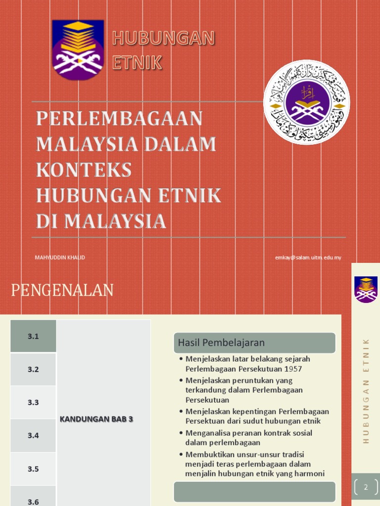 Perlembagaan Malaysia Dalam Konteks Hubungan Etnik Di Malaysia