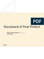 Storyboard of Final Product