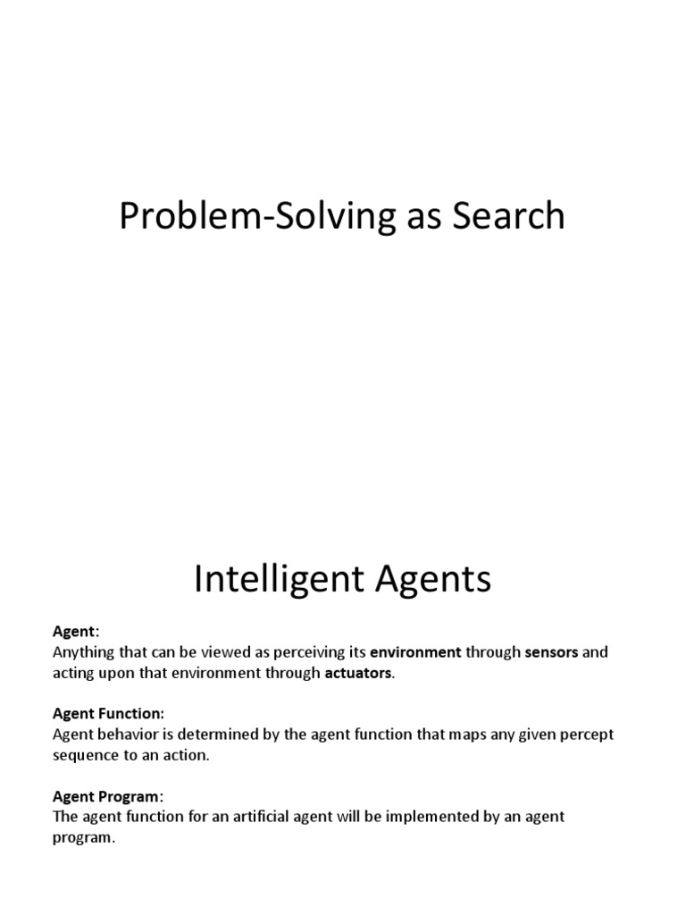 Problem-Solving As Search | PDF | Algorithms And Data Structures ...