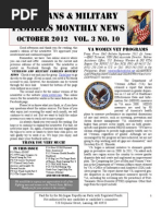 Download Veterans  Military Families Monthly News-October 2012 by Matthew X Hauser SN108109005 doc pdf