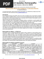 Download Homoeopathic Research in Pediatrics A Literature Review by Saurav Arora SN108111047 doc pdf