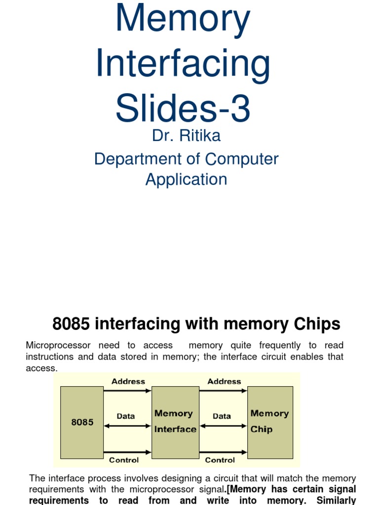 Memory Interfacing | PDF | Computer Memory | Input/Output