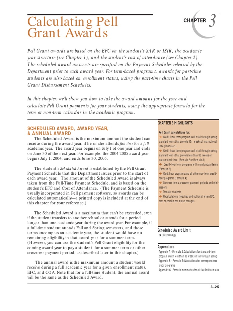 Calculating Pell Grant Awards: Scheduled Award, Award Year, & Annual ...
