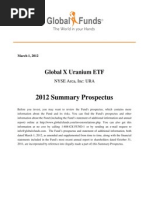 2012 Summary Prospectus: Global X Uranium ETF