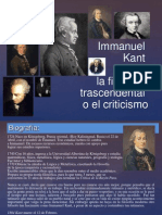 4. Kant y la Filosofía trascendental o el Criticismo