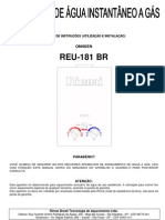 Manual de instruções ONNSEN REU-181 BR aquecedor a gás