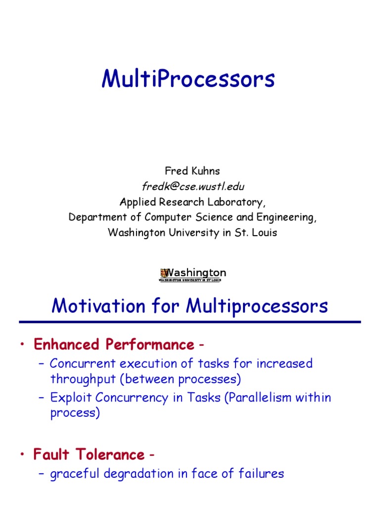 Multiprocessors | PDF | Parallel Computing | Central Processing Unit